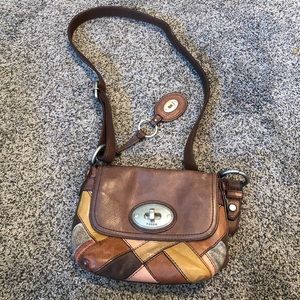 Fossil patchwork purse